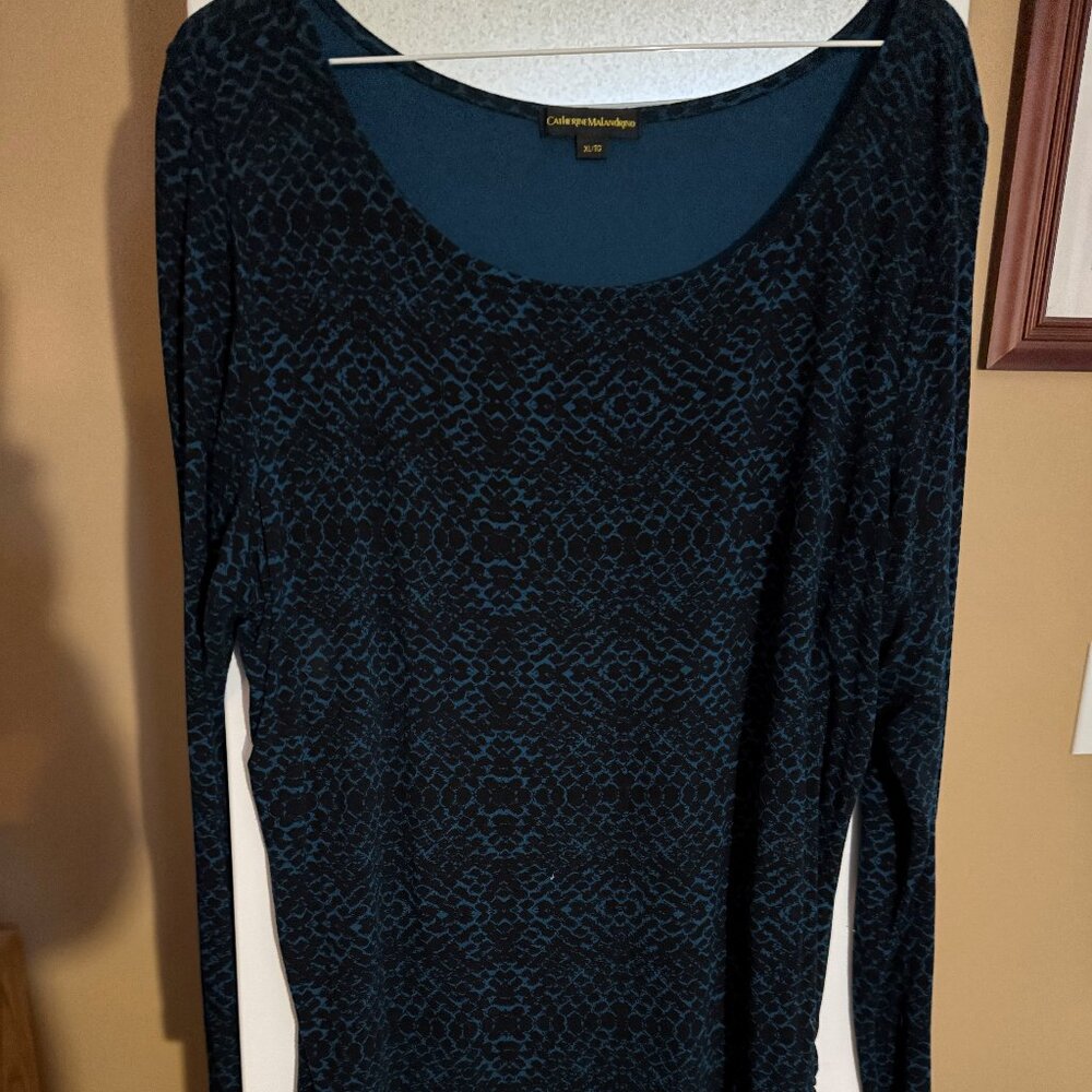 Catherine Malandrino tourquoise and black top